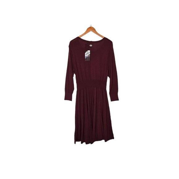 TORRID Outlander Burgundy Lace Waist Sweater Dress Plus size 2X NWT - Picture 10 of 14